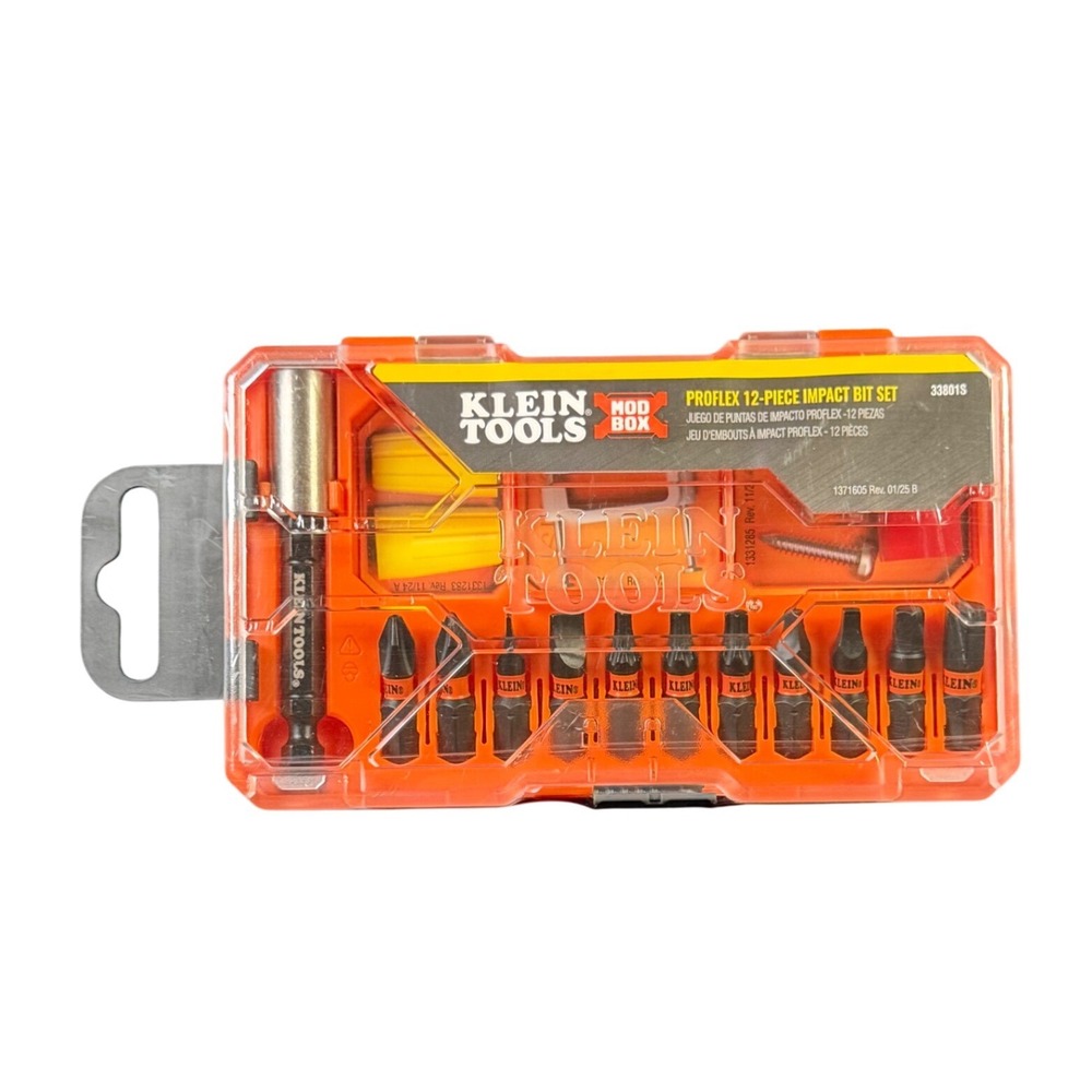 Klein‎ Tools MODbox ProFlex 12-Piece Impact Bit Set 33801S Phillips Slotted J7